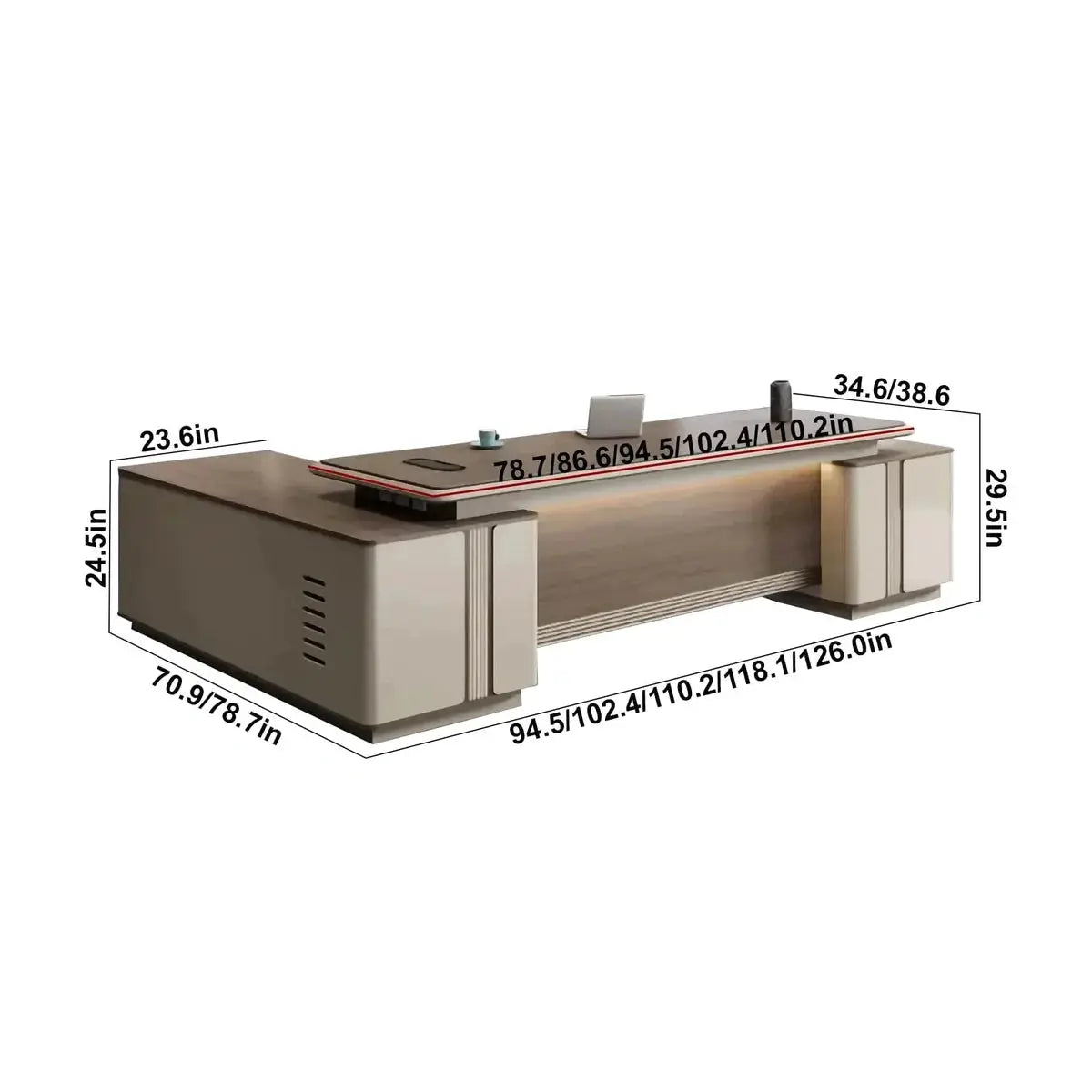 Stanford · Modern Executive L-Shaped Desk by Arc Grove