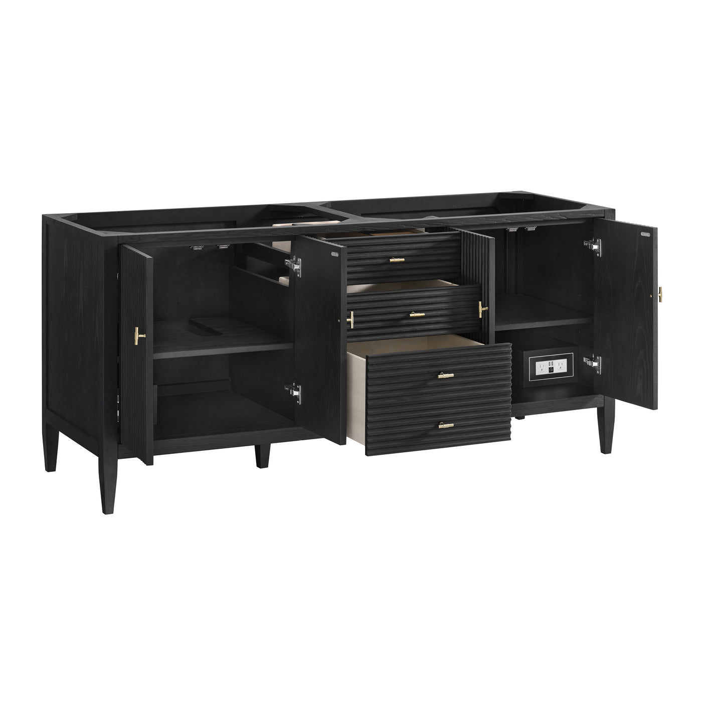 James Martin Myrrin 72" Single Bathroom Vanity, Carbon Oak by James Martin
