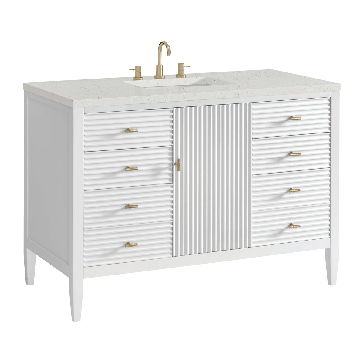 James Martin Myrrin 48" Single Bathroom Vanity, Bright White, view 36