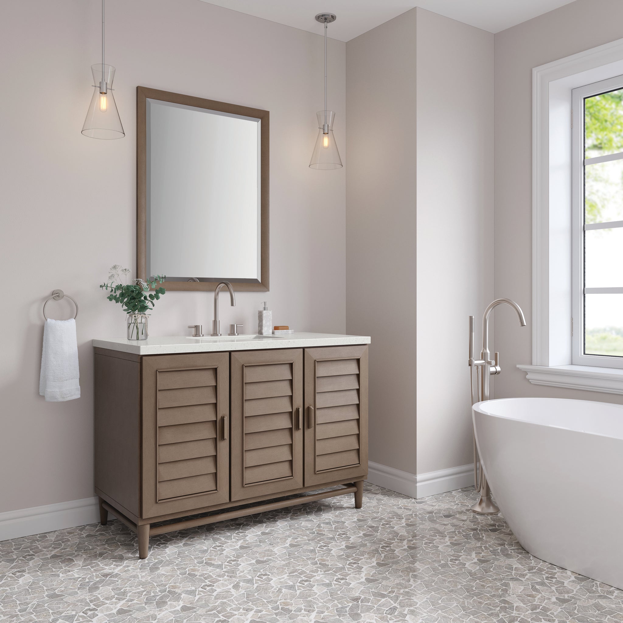 James Martin Portland 48" Single Bathroom Vanity, Whitewashed Walnut, view 25