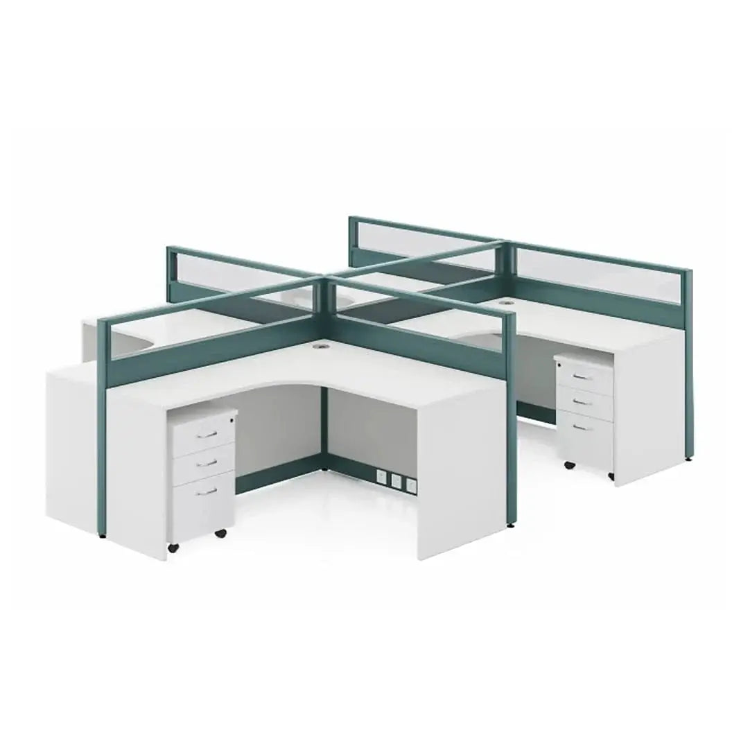 Trevik · L-Shaped Cubicle Workstation by Arc Grove