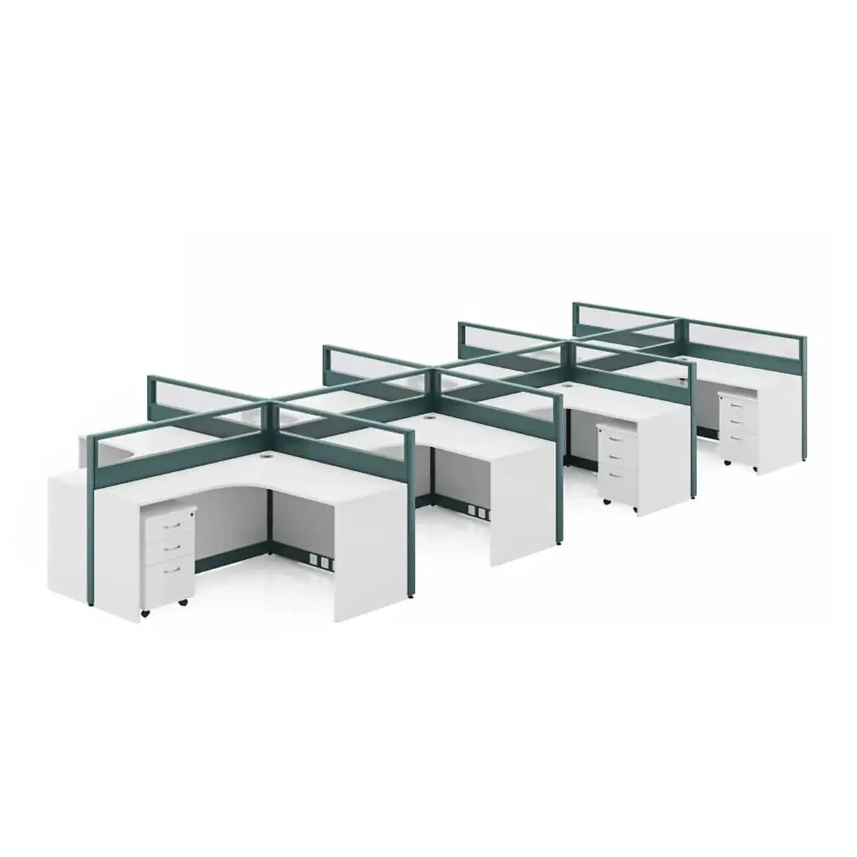 Trevik · L-Shaped Cubicle Workstation by Arc Grove
