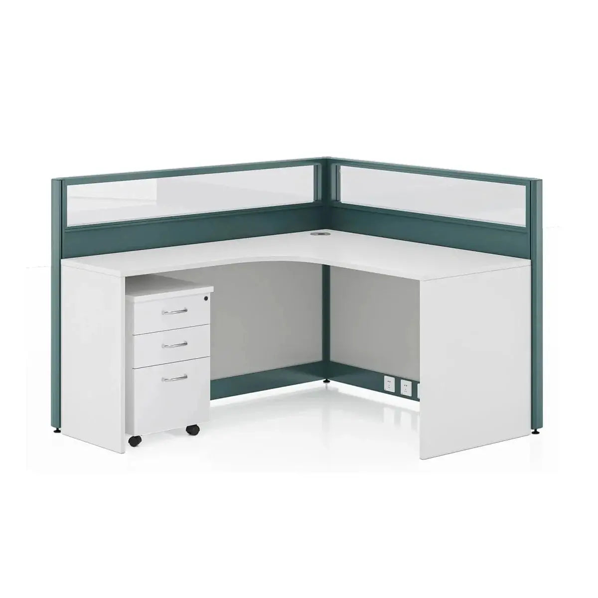 Trevik · L-Shaped Cubicle Workstation by Arc Grove