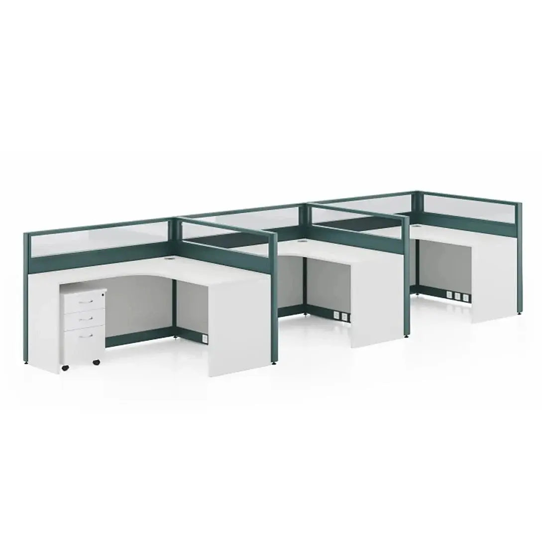 Trevik · L-Shaped Cubicle Workstation by Arc Grove
