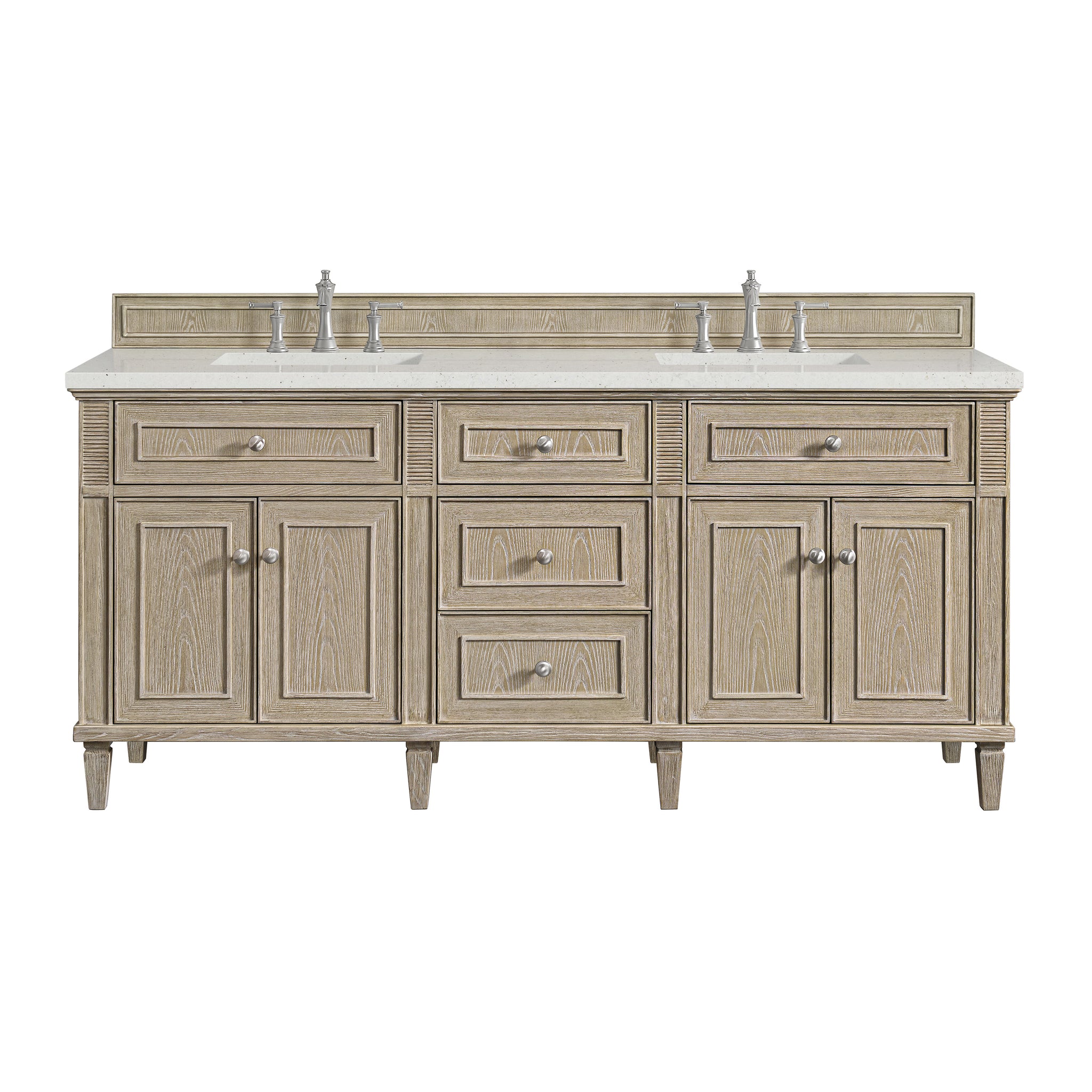 James Martin Lorelai 72" Double Bathroom Vanity, Whitewashed Oak by James Martin
