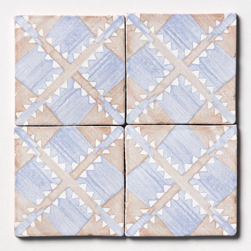 Vintage Linen Manta Glossy Glazed Terracotta Tiles 6x6 by Stonetiledepot