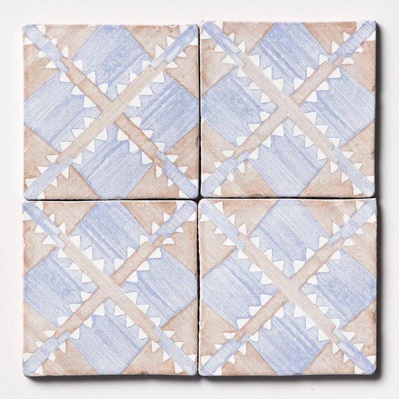 Vintage Linen Manta Glossy Glazed Terracotta Tiles 6x6 by Stonetiledepot