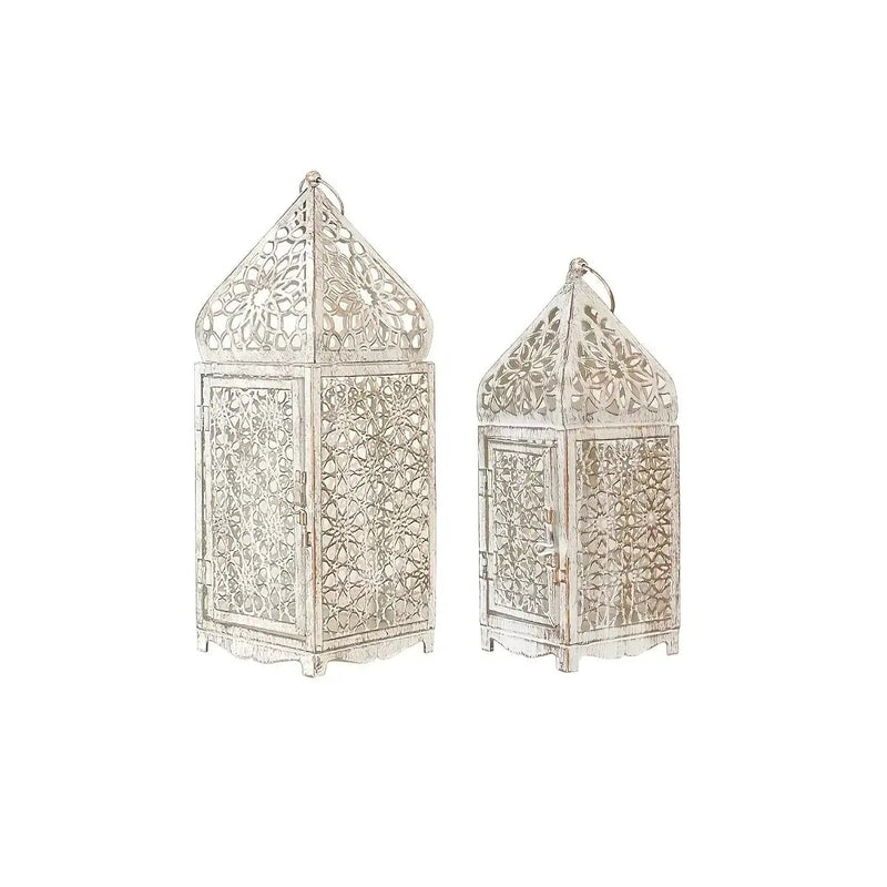 Vintage Moroccan Iron Candle Holder Set by House Of Avana