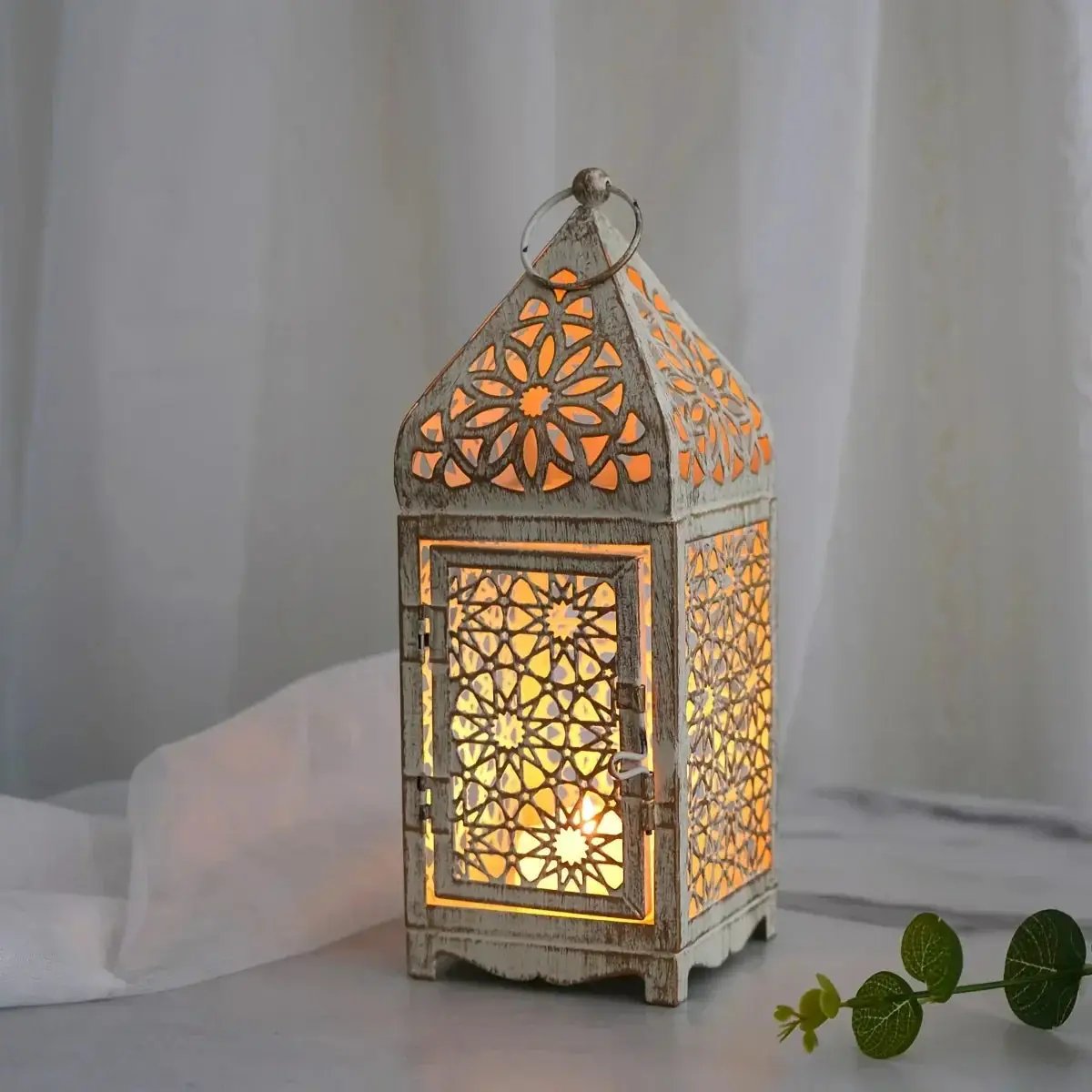 Vintage Moroccan Iron Candle Holder Set by House Of Avana