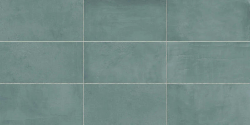 Vision Color Jade Green Anti-Slip Resin Look Porcelain Tiles 3x12 by landmarkceramics