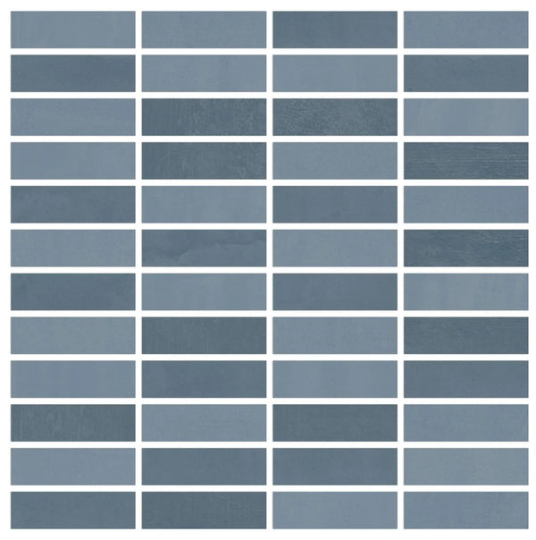 Vision Color Mix Blue Anti-Slip Mosaic H Porcelain Mosaics 12x12