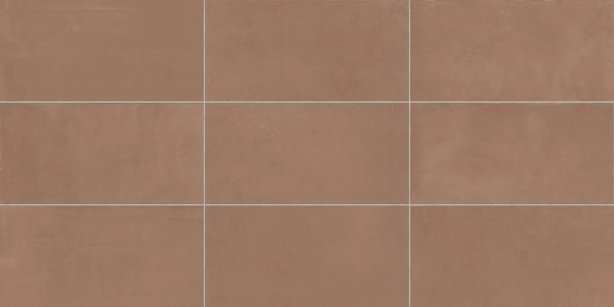 Vision Color Pale Red Anti-Slip Resin Look Porcelain Tiles 3x12 by landmarkceramics