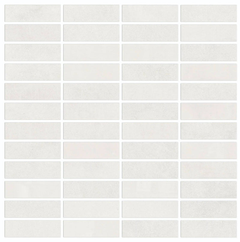Vision Color Star White Anti-Slip Mosaic H Resin Look Porcelain Mosaics 12x12 by landmarkceramics