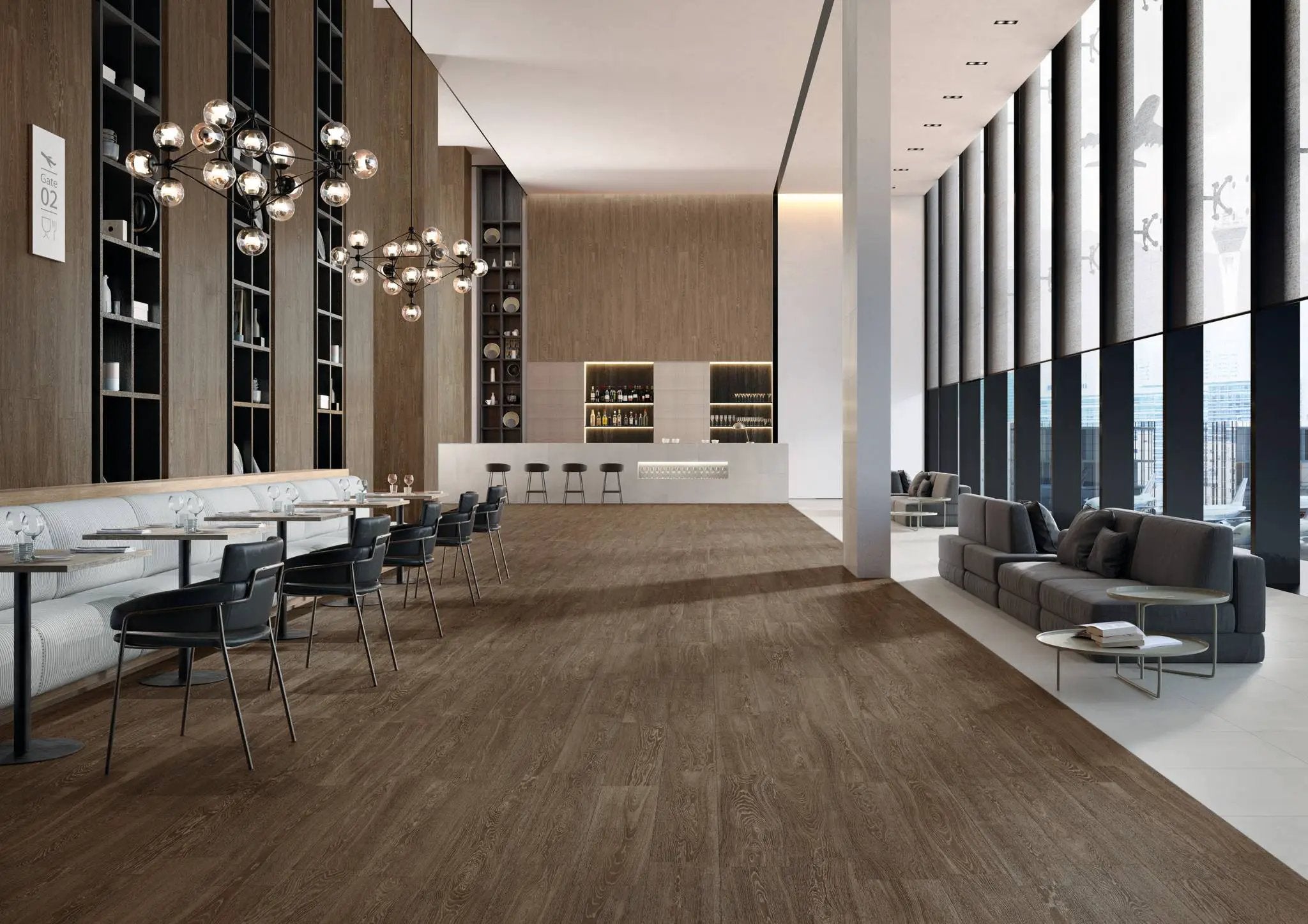 Spirit Sober Chestnut Wood Look Porcelain Tiles 8x40 by landmarkceramics