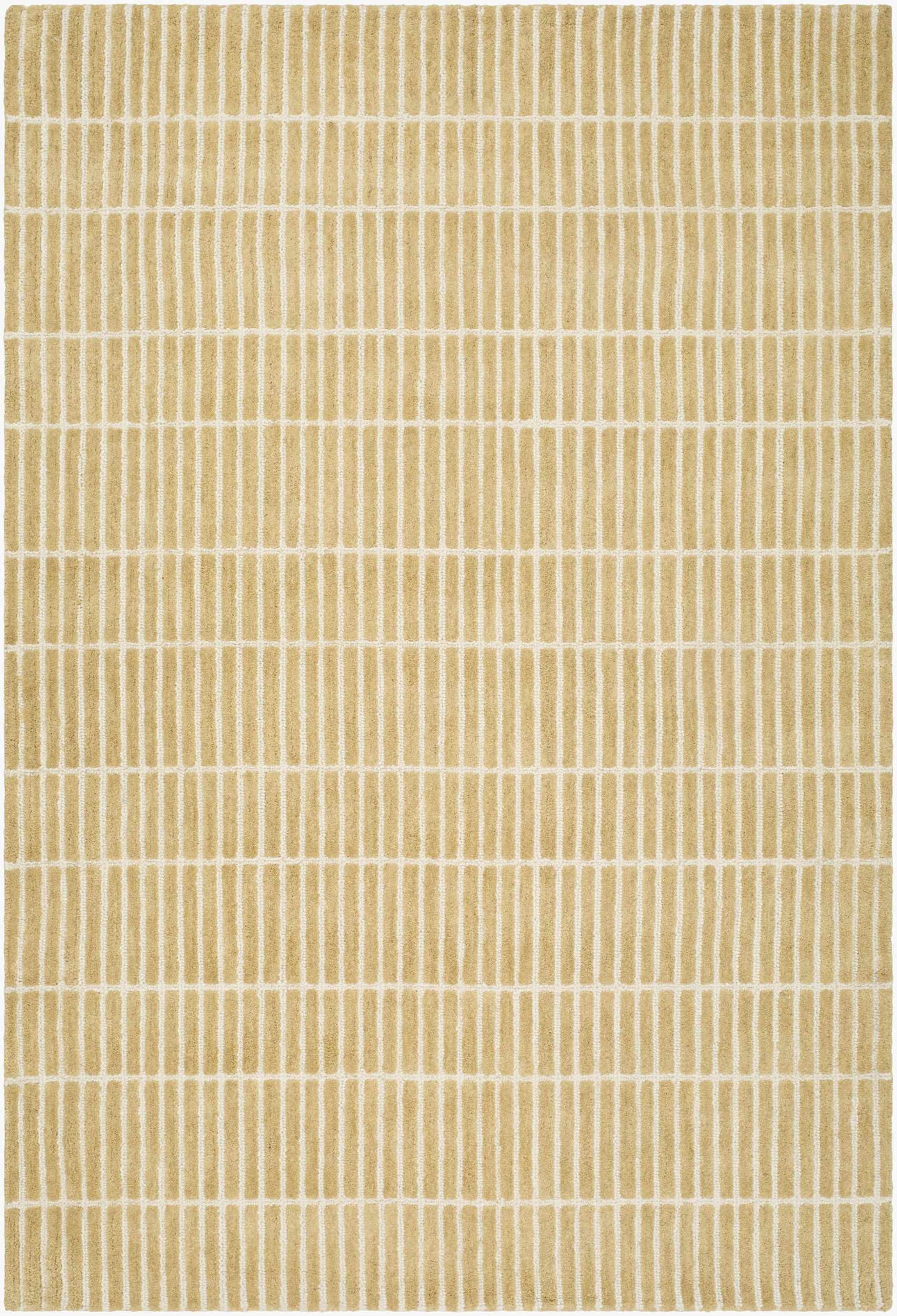 Finial Yellow Wool Area Rug by Boutique Rugs