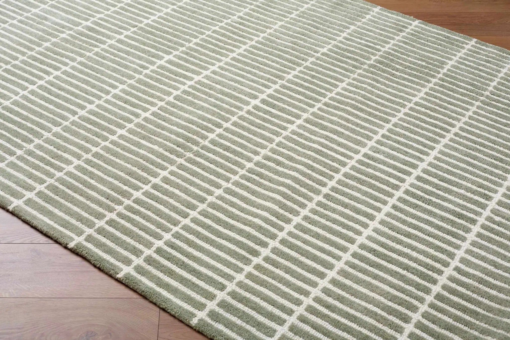 Finial Olive Wool Area Rug by Boutique Rugs