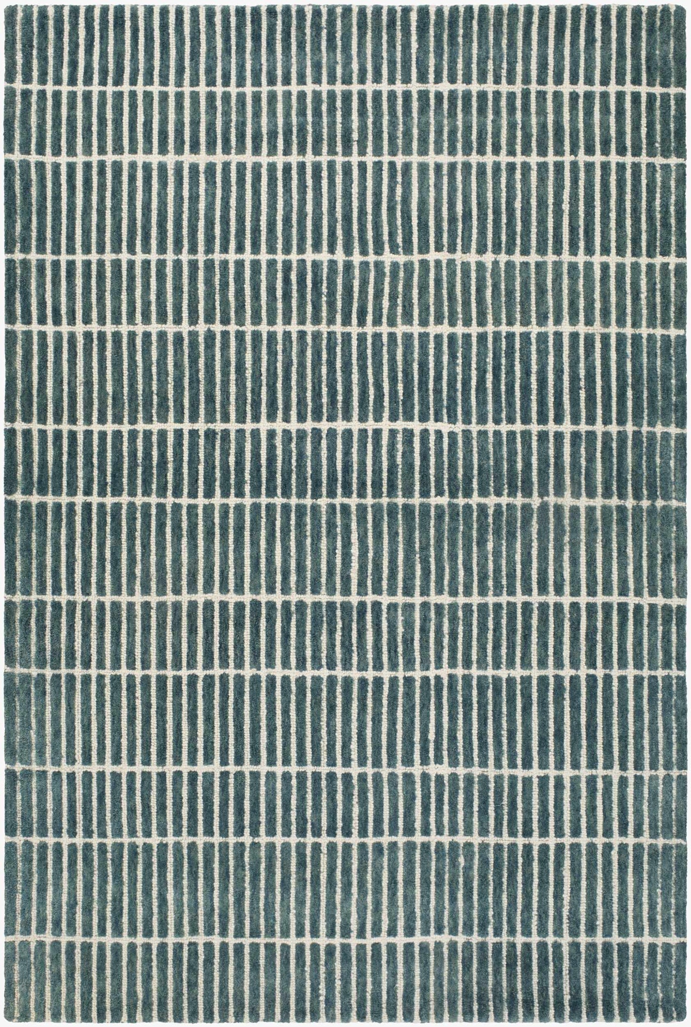 Finial Blue Wool Area Rug by Boutique Rugs