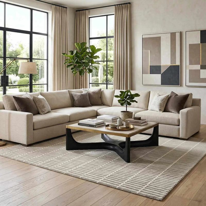 Finial Gray Wool Area Rug by Boutique Rugs