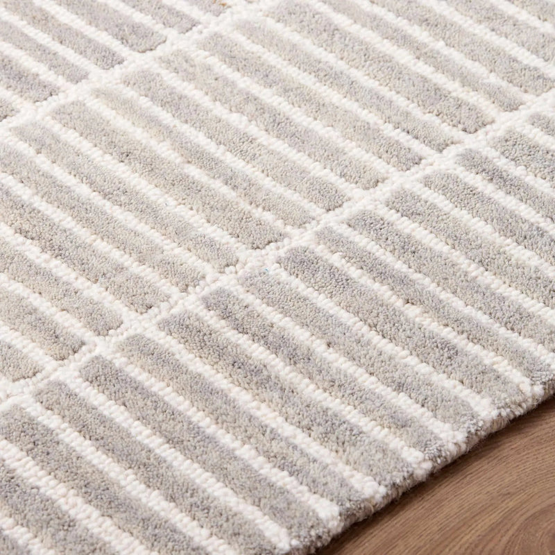 Finial Gray Wool Area Rug by Boutique Rugs
