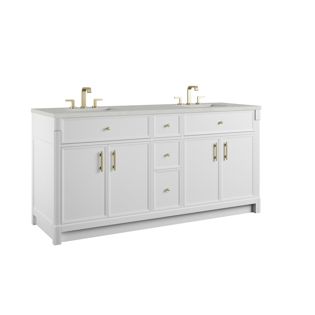 James Martin Bellshire 72" Double Bathroom Vanity, Bright White, view 32
