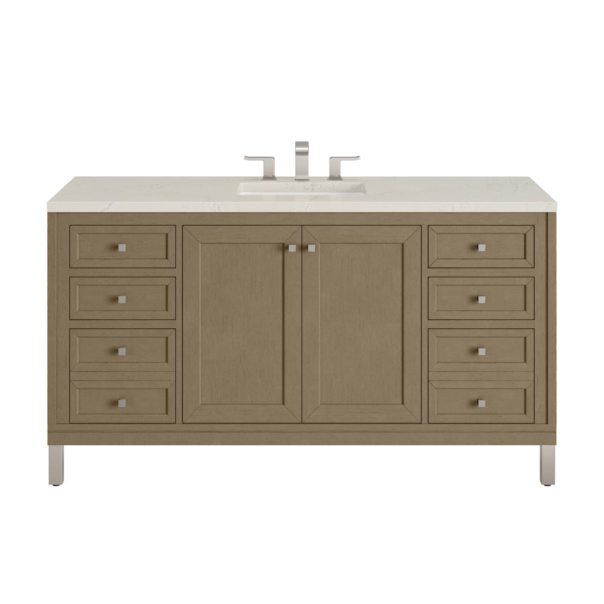 James Martin Chicago 60" Single Bathroom Vanity, Walnut Whisper by James Martin