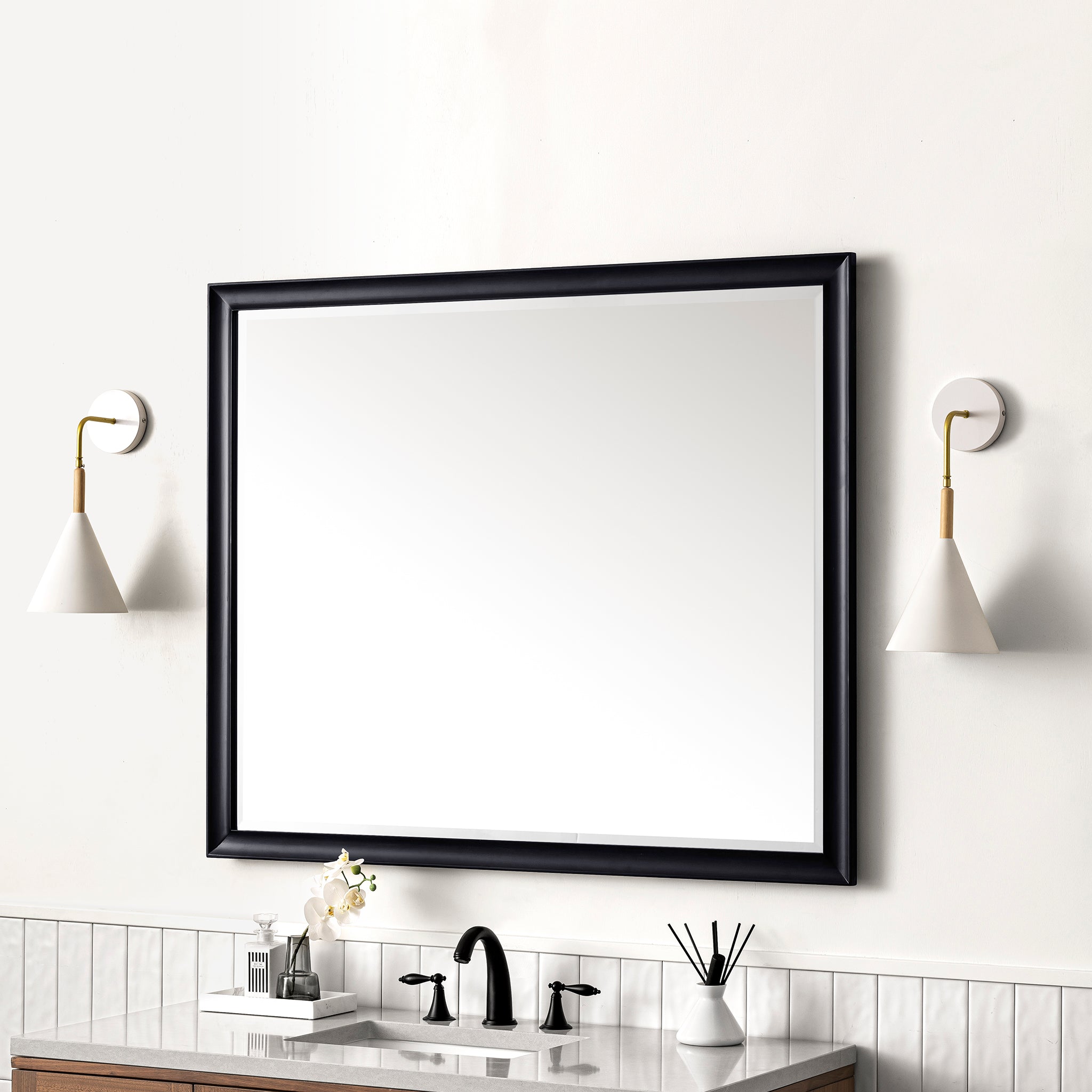James Martin Glenbrooke 48" Mirror, Black Onyx by James Martin
