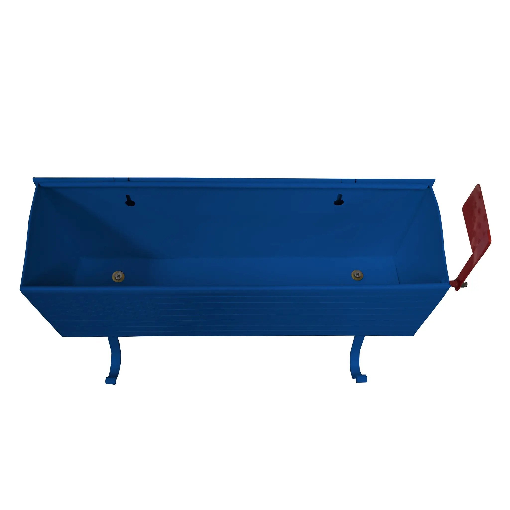 Blue American Flag Metal Wall Mounted Mailbox with Hangers by Sharicks