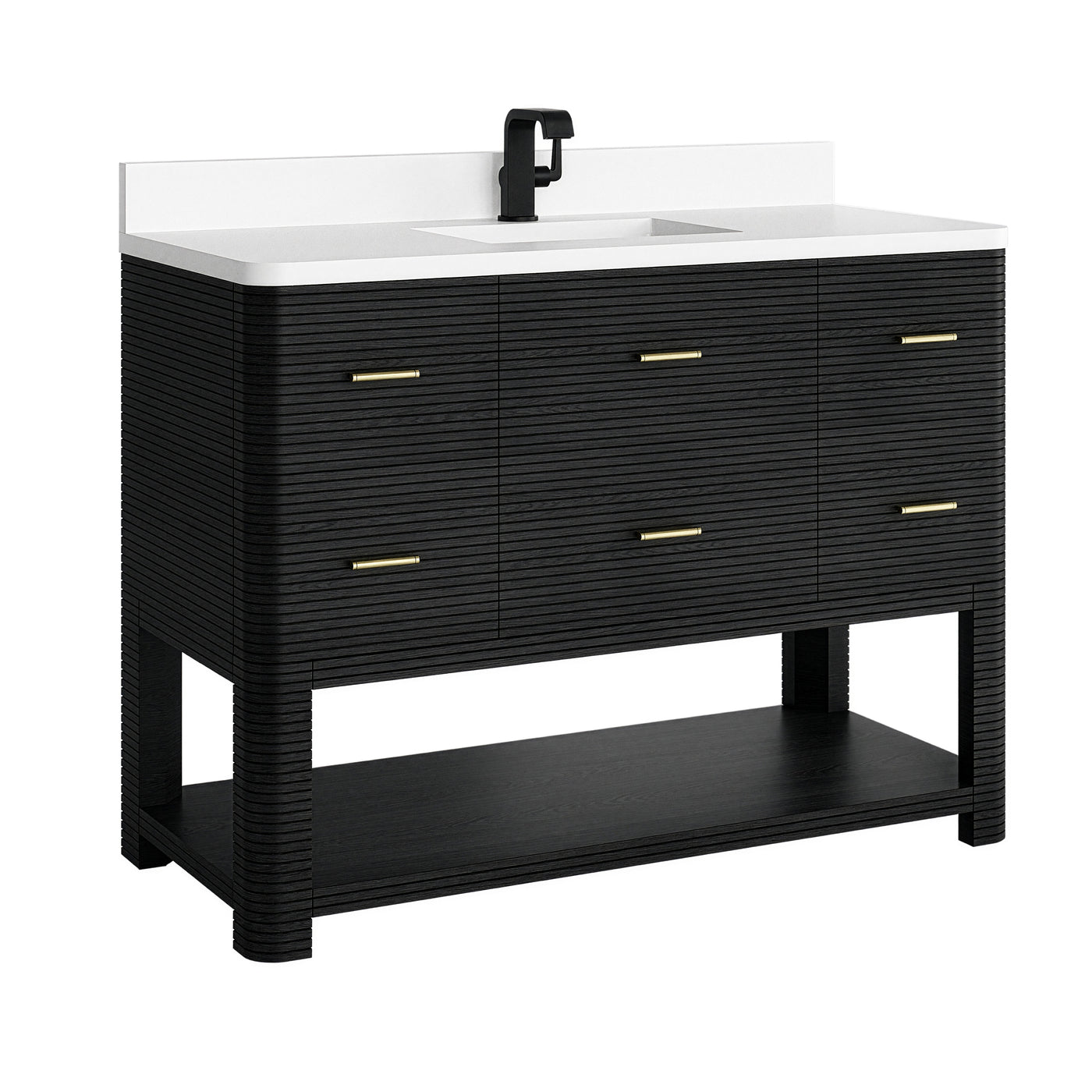 James Martin Lucian 48" Single Bathroom Vanity, Carbon Oak by James Martin