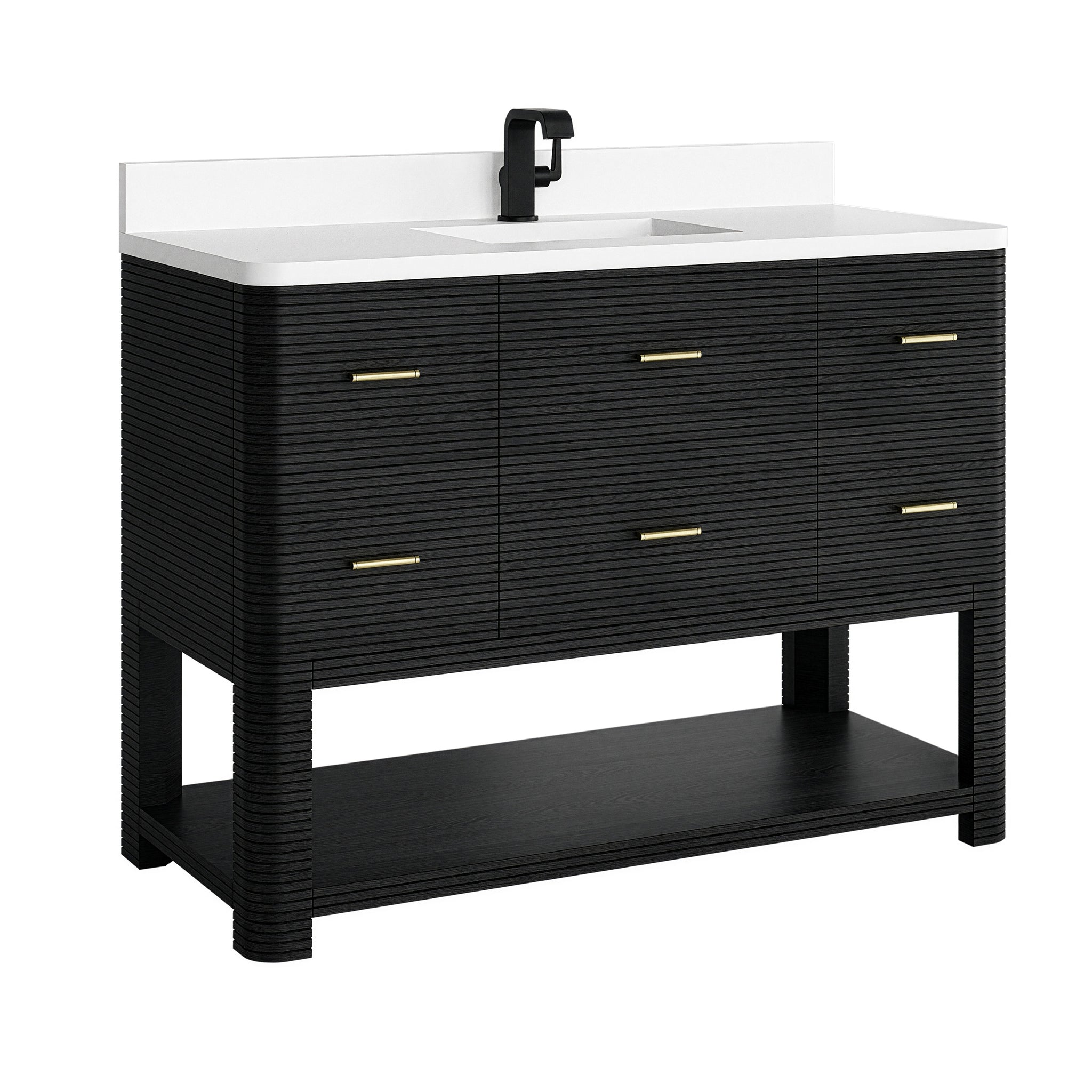 James Martin Lucian 48" Single Bathroom Vanity, Carbon Oak by James Martin