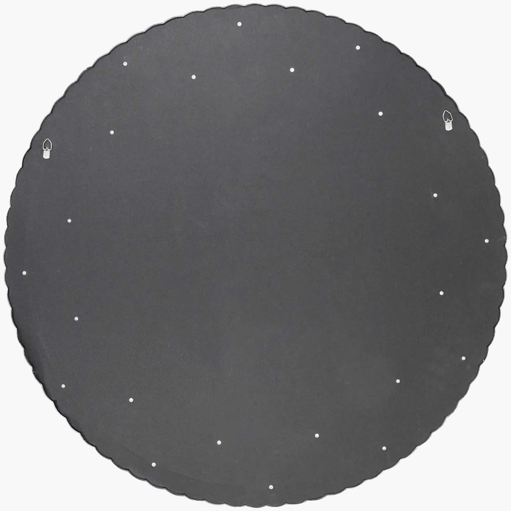 Polverigi Round White Mirror - Clearance by Boutique Rugs