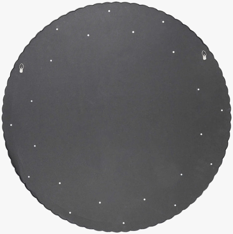 Polverigi Round White Mirror - Clearance by Boutique Rugs