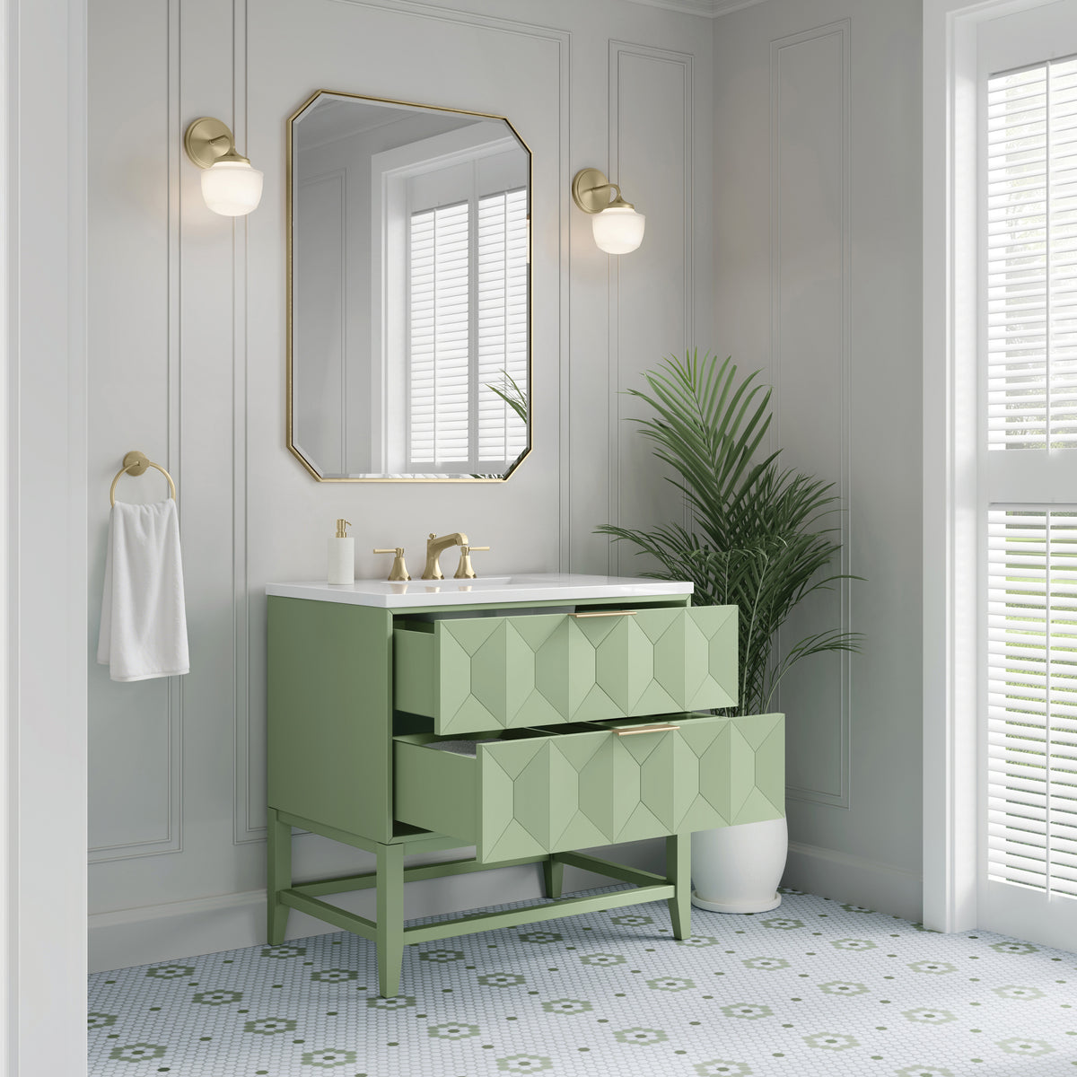 James Martin Emmeline 36" Single Bathroom Vanity, Pistachio, view 32