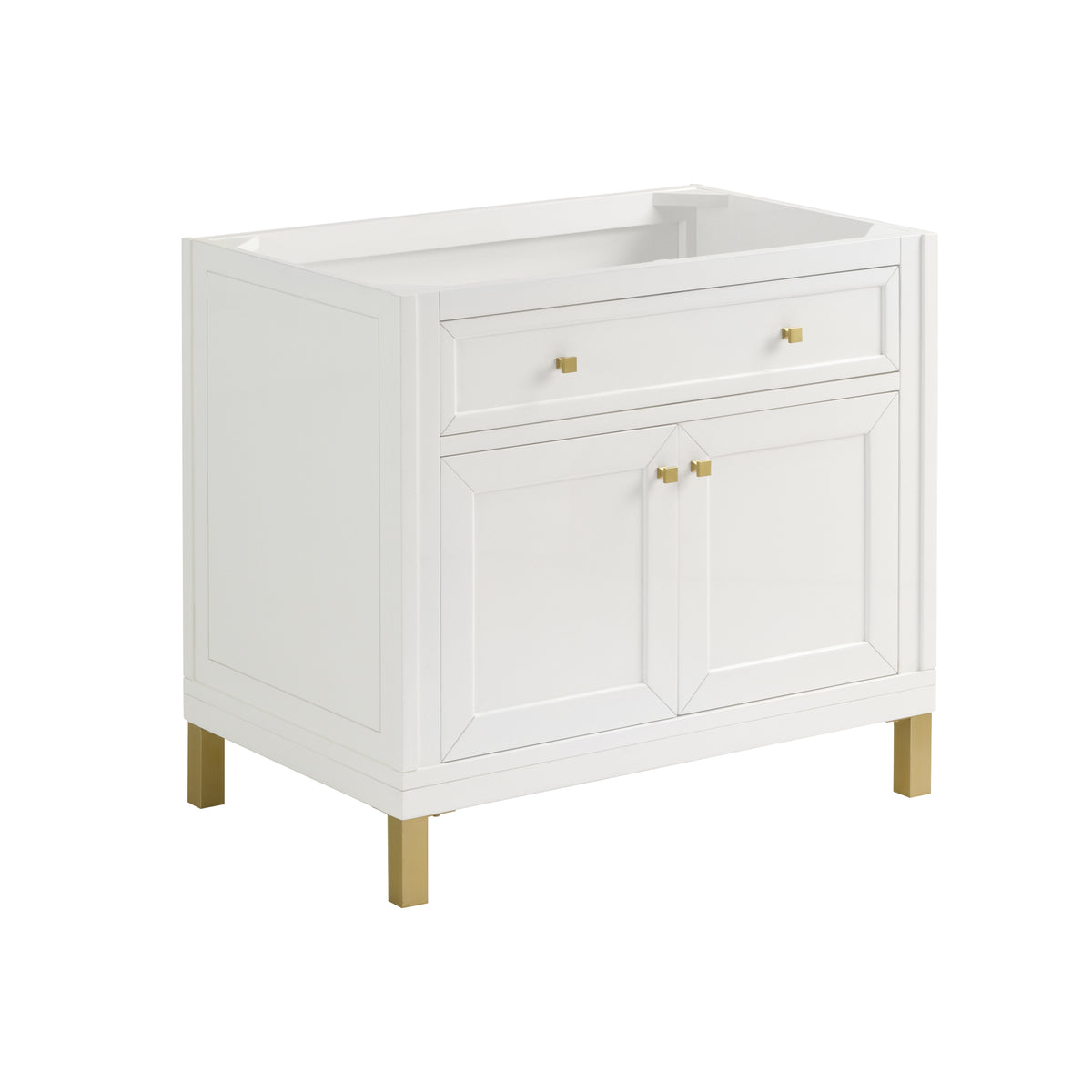 James Martin Chicago 36" Single Bathroom Vanity, Glossy White, view 13