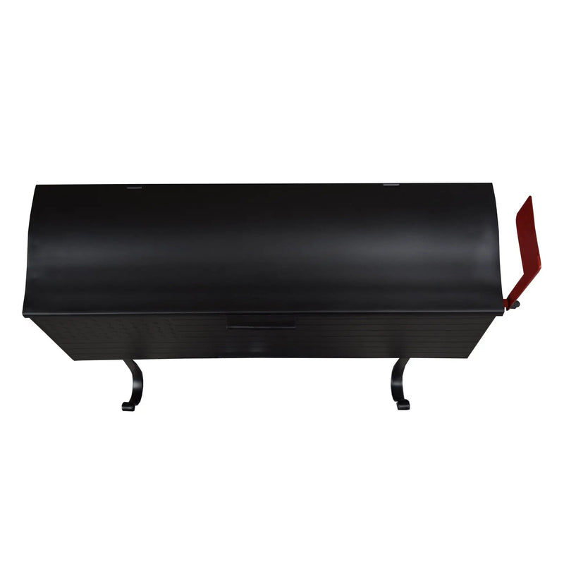 Black American Flag Metal Wall Mounted Mailbox with Hangers by Sharicks