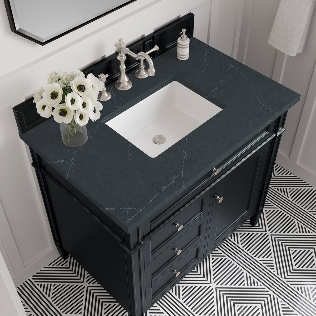 James Martin Brittany 36" Single Bathroom Vanity, Black Onyx, view 29