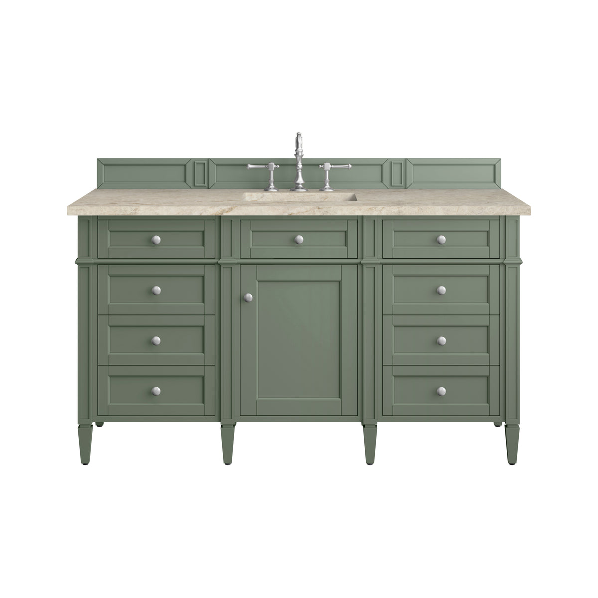James Martin Brittany 60" Single Bathroom Vanity, Smokey Celadon, view 40