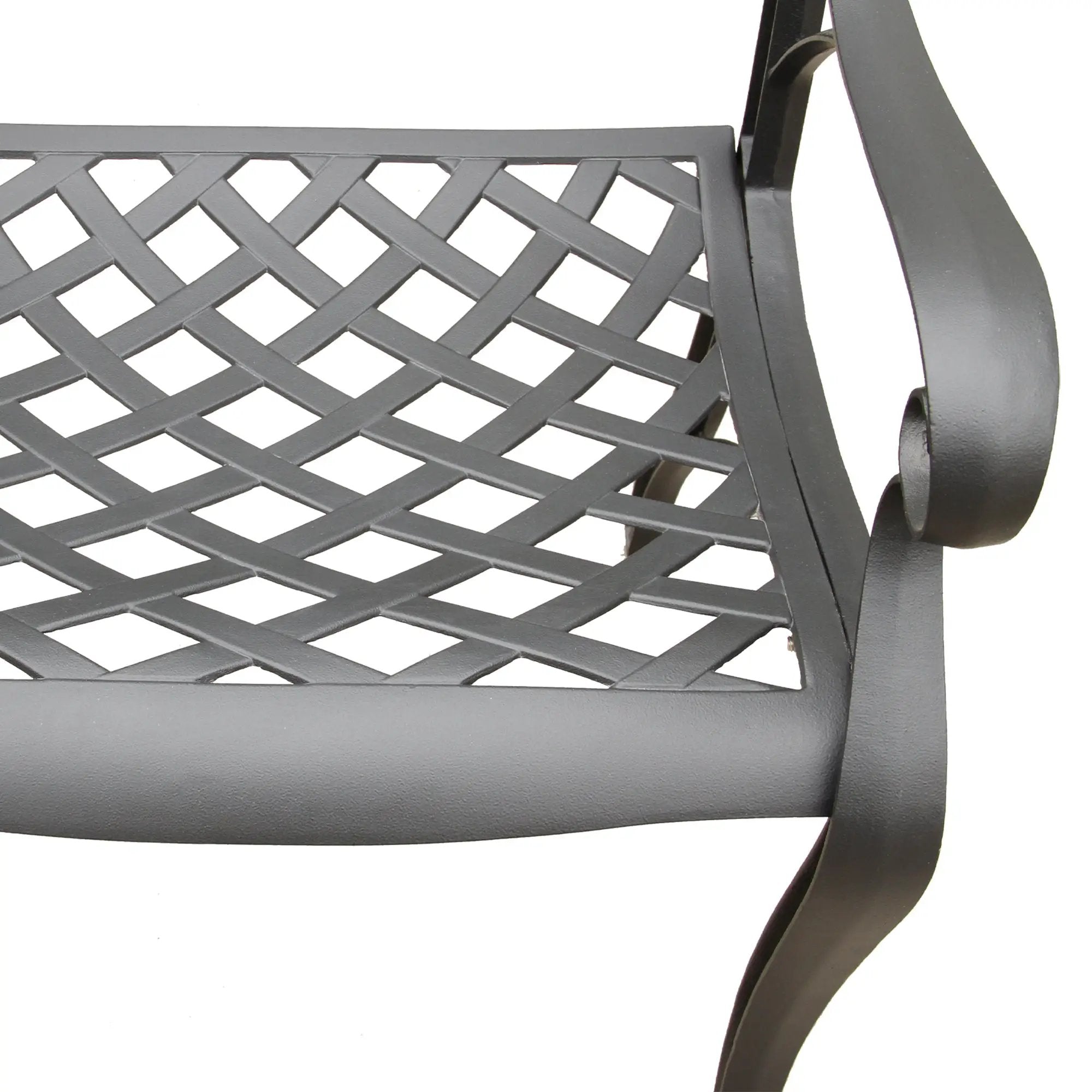 Aluminum 9pc Rectangular Patio Dining Set, Lazy Susans, Eight Chairs by Sharicks