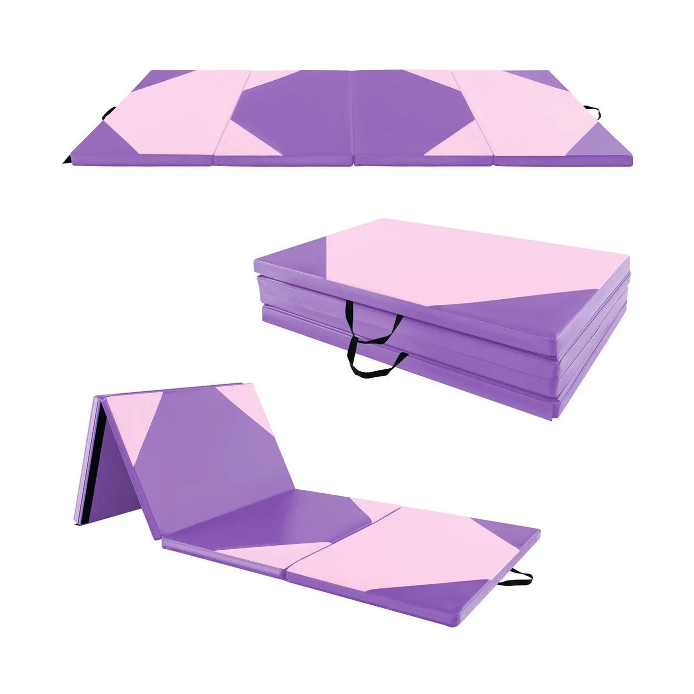 10 Feet x 4 Feet x 2 Inch Folding Exercise Mat with Hook and Loop Fasteners by DirectDeals