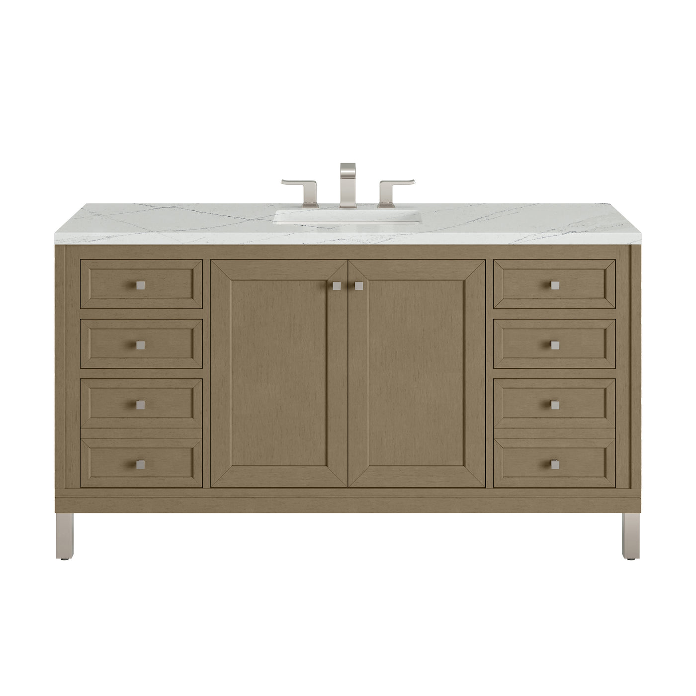 James Martin Chicago 60" Single Bathroom Vanity, Walnut Whisper by James Martin