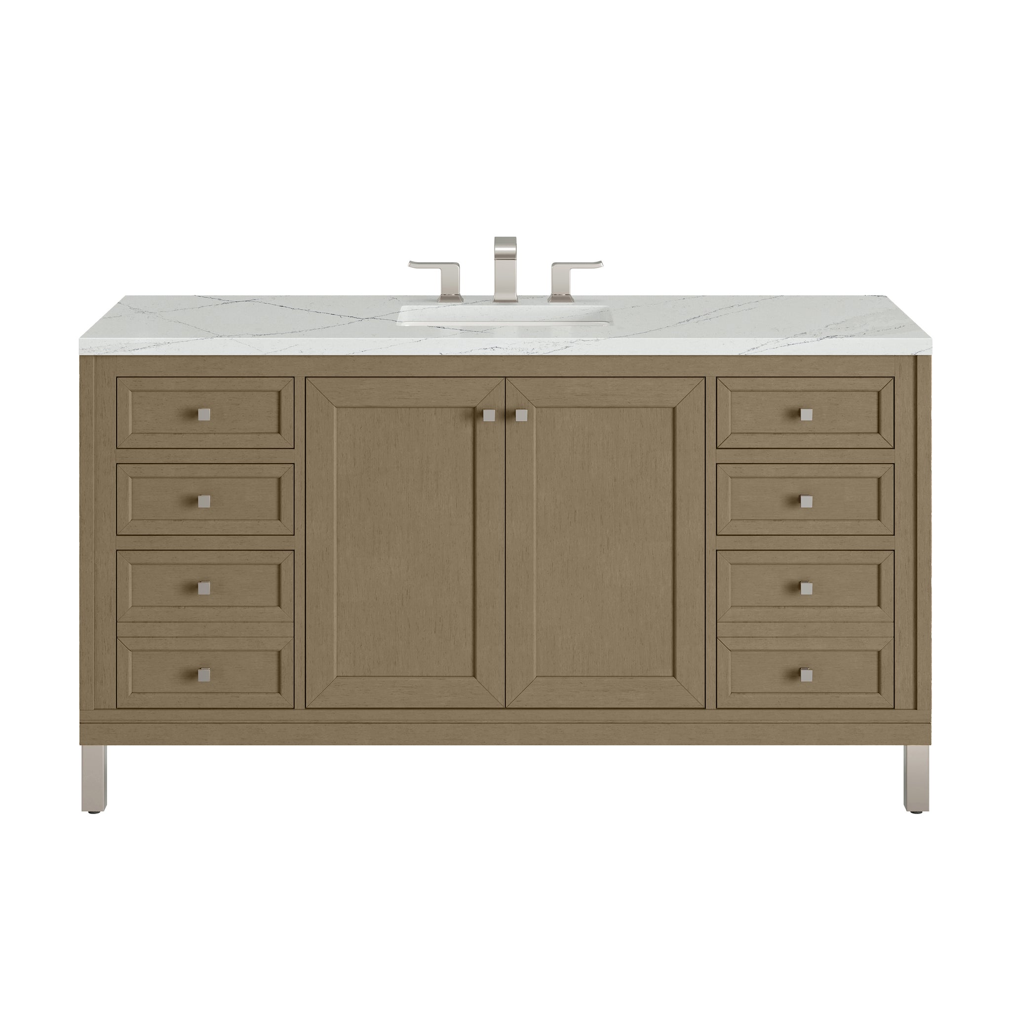 James Martin Chicago 60" Single Bathroom Vanity, Walnut Whisper by James Martin