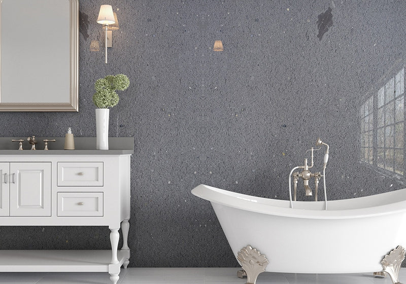 Vulcano Gray Honed Basalt Slab Random room scene