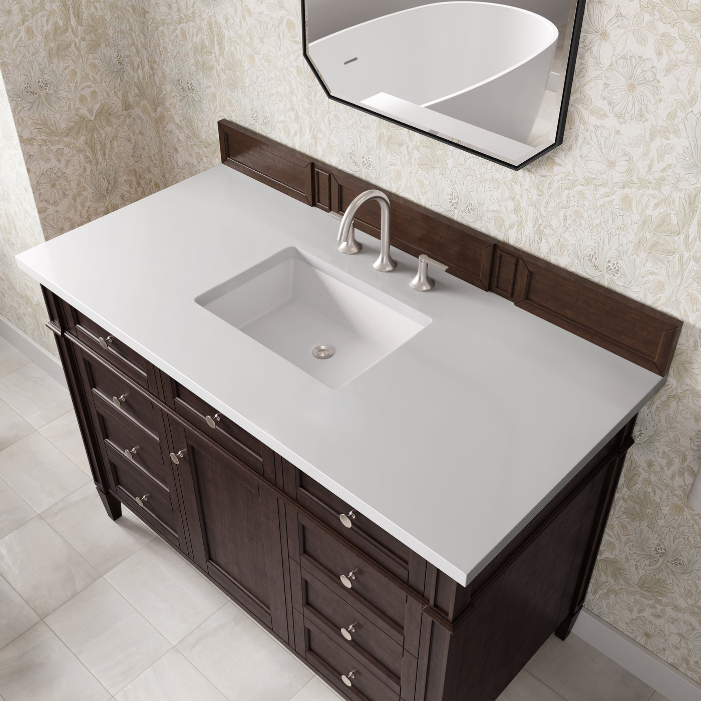 James Martin Brittany 48" Single Bathroom Vanity, Burnished Mahogany, view 34