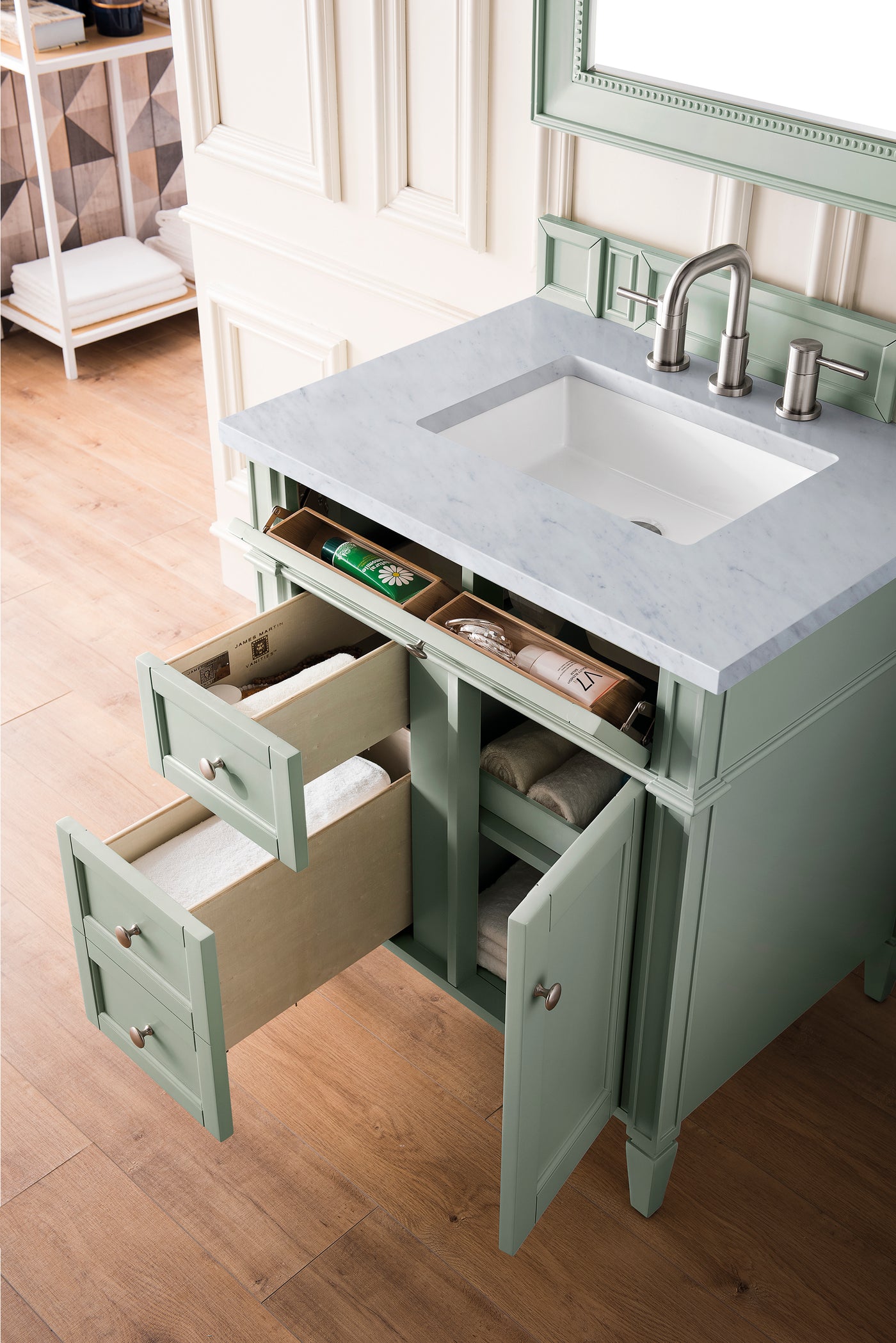 James Martin Brittany 30" Single Bathroom Vanity, Sage Green by James Martin