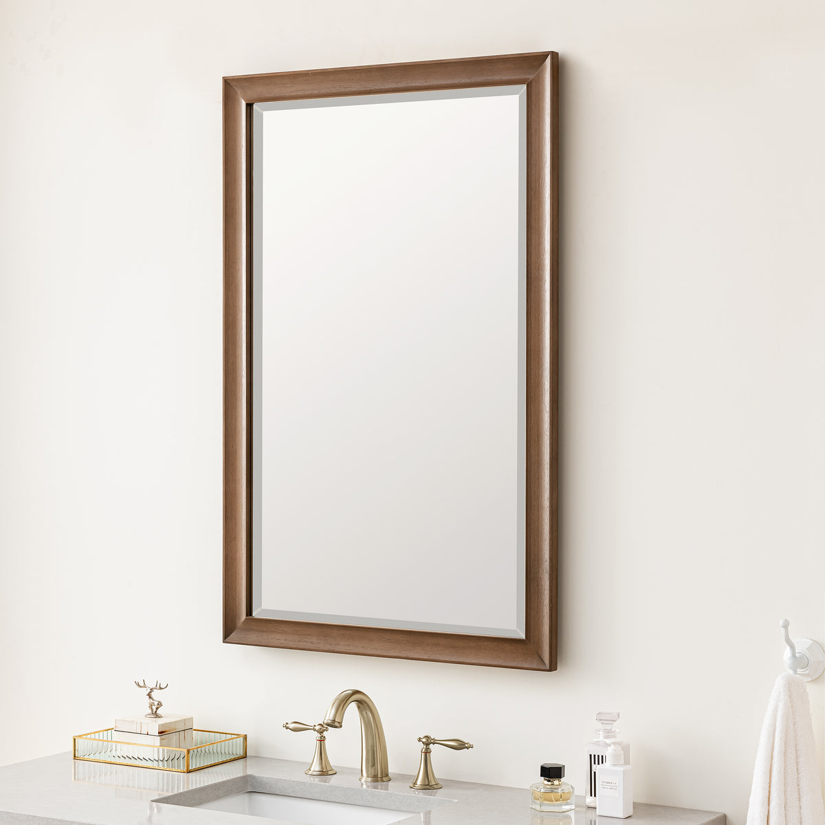 James Martin Glenbrooke 26" Mirror, Whitewashed Walnut, view 4
