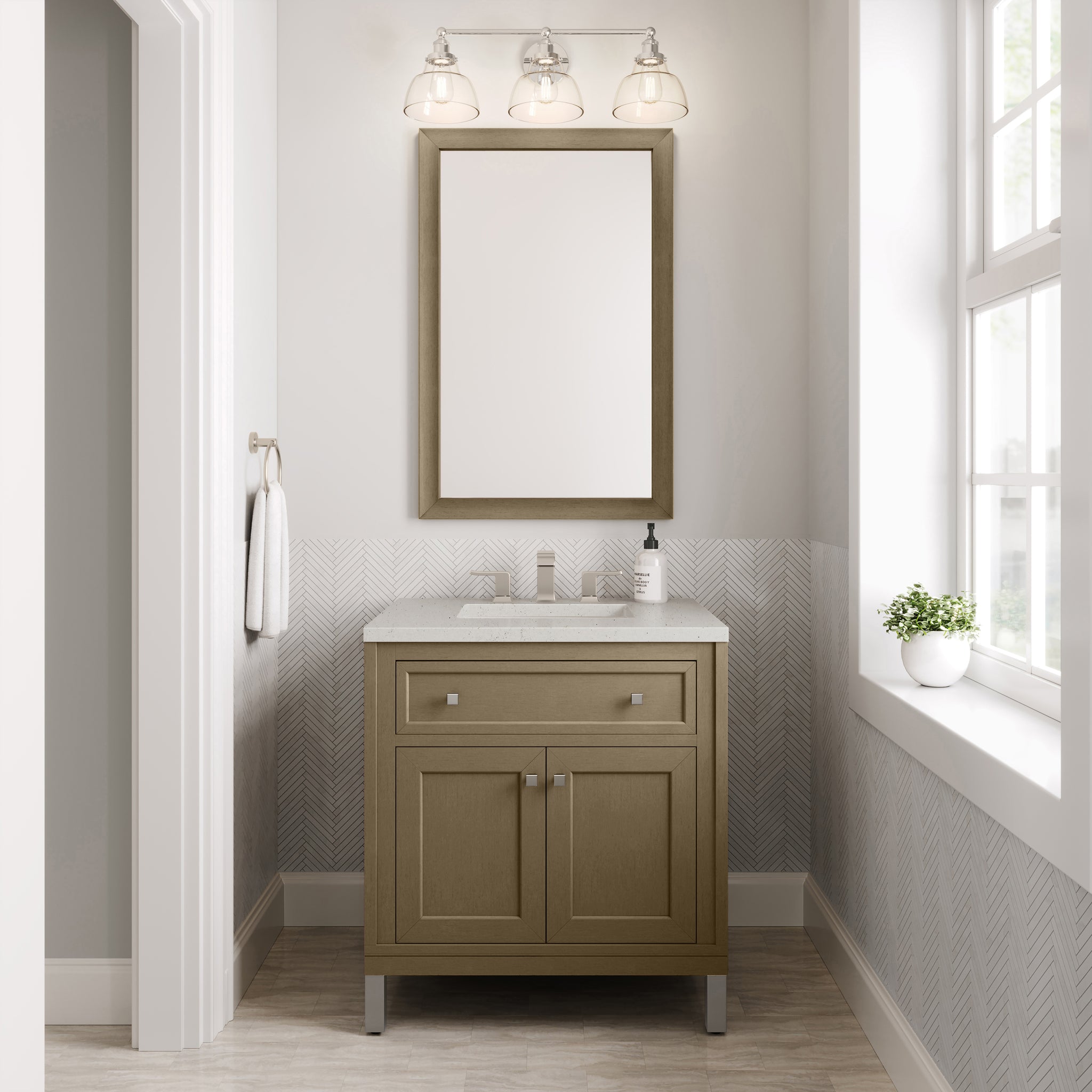 James Martin Chicago 30" Single Bathroom Vanity, Walnut Whisper, view 29