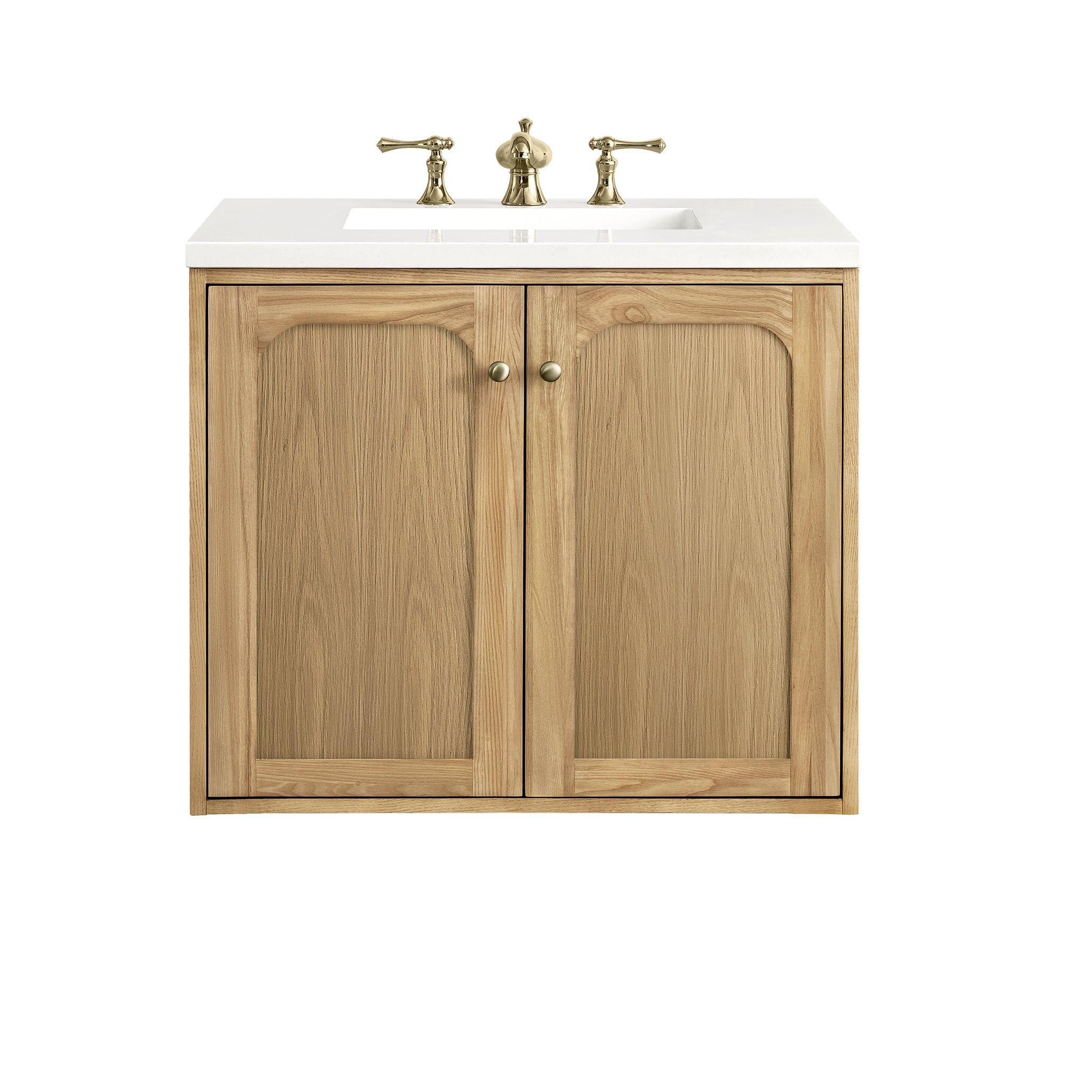James Martin Laurent 30" Dual Mount Single Bathroom Vanity, Light Natural Oak, view 36