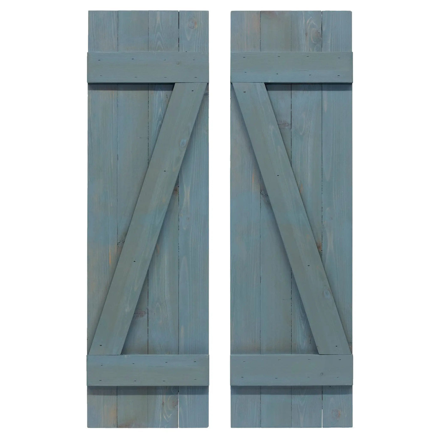 Z-Bar Exterior Wood Shutters - Cedar - Set of 2 by Dogberrycollections