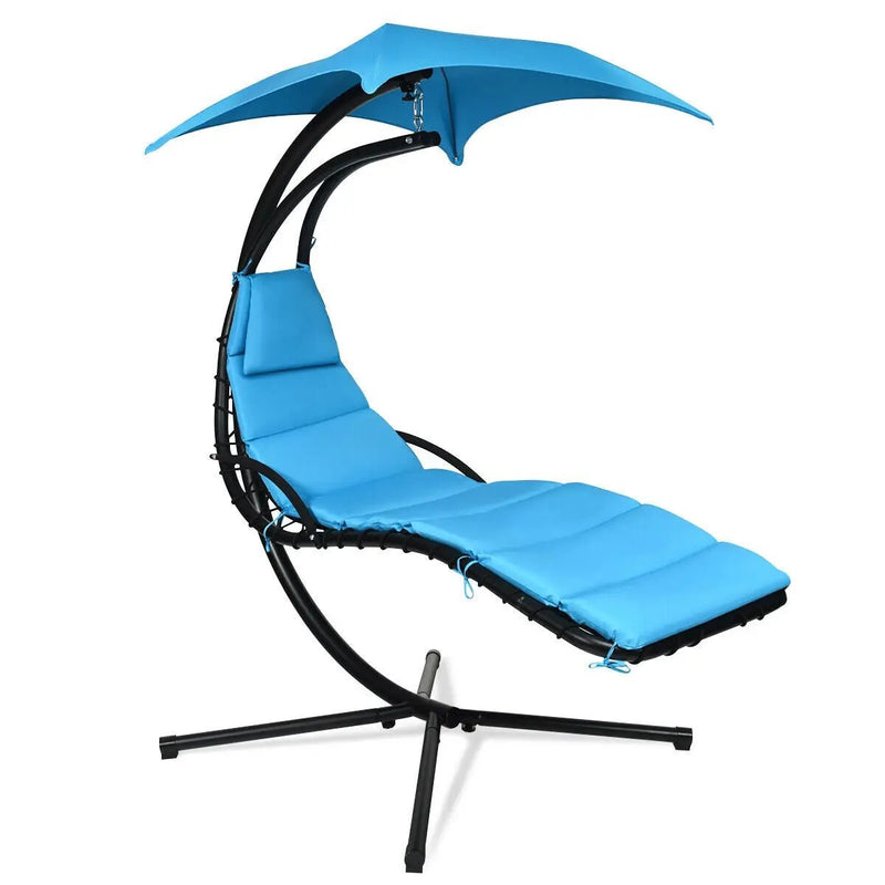Hanging Stand Chaise Lounger Swing Chair with Pillow by DirectDeals