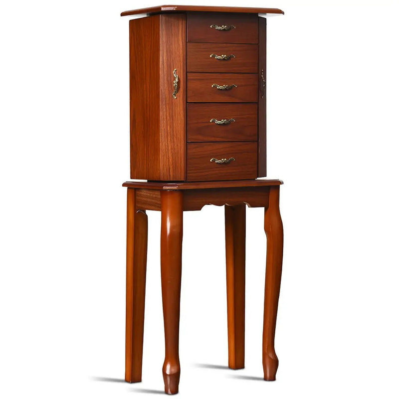 Standing Jewelry Box with 4 Drawers and 2 Side Doors by DirectDeals