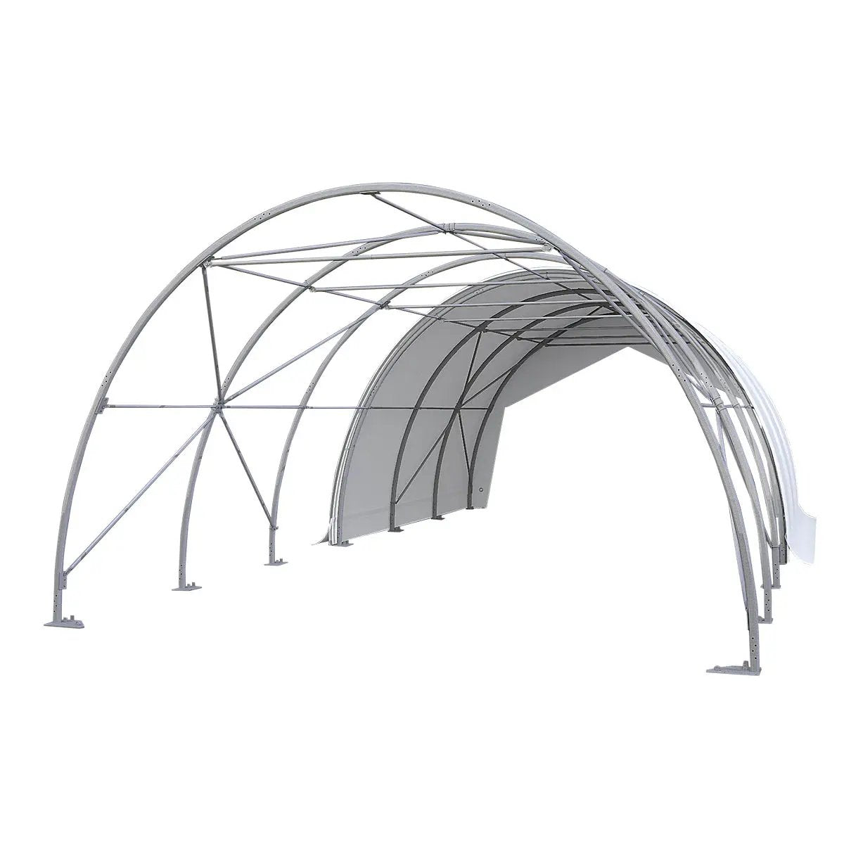 W20'xL30'xH12' Single Truss Storage Shelter, Reinforced Series by Chery Industrial